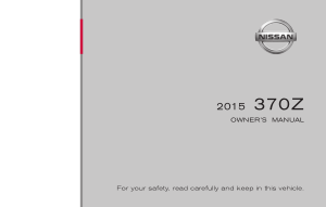 2015 Nissan Z COUPE Owner Manual